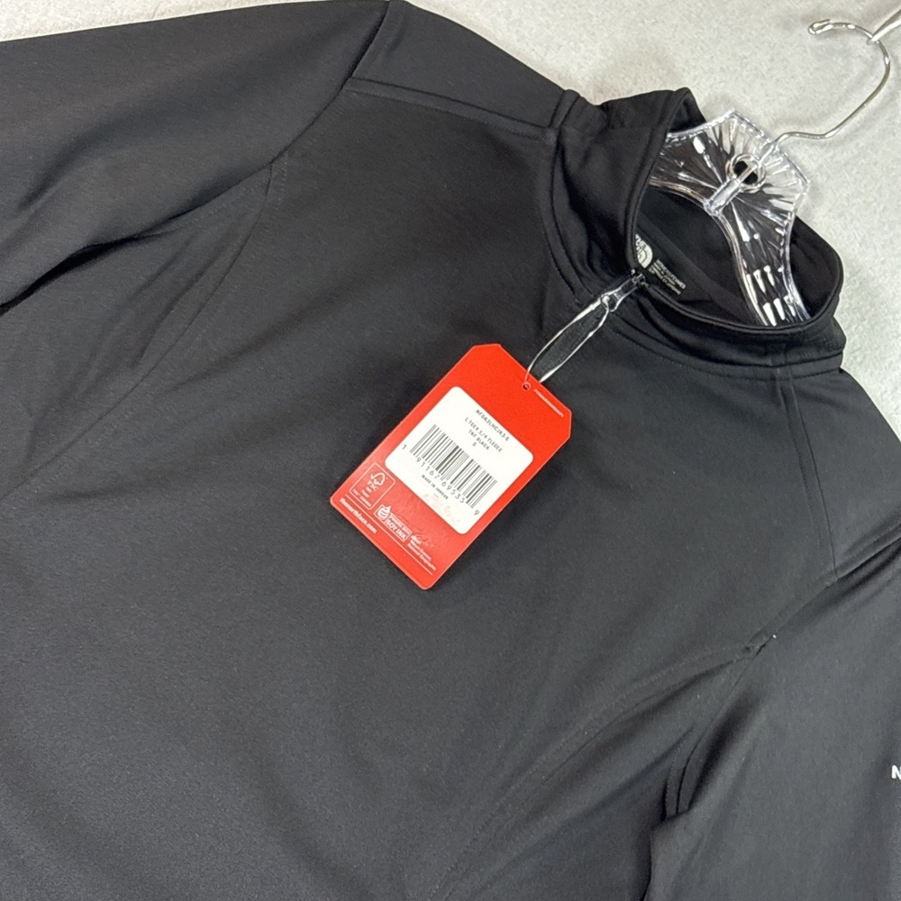 The North Face‎ Women's Small Black Tech 1/4 Zip Fleece Pullover NWT
